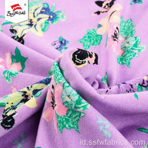 Desain Cantik Elegan Kemeja Dicetak Kain Polyester